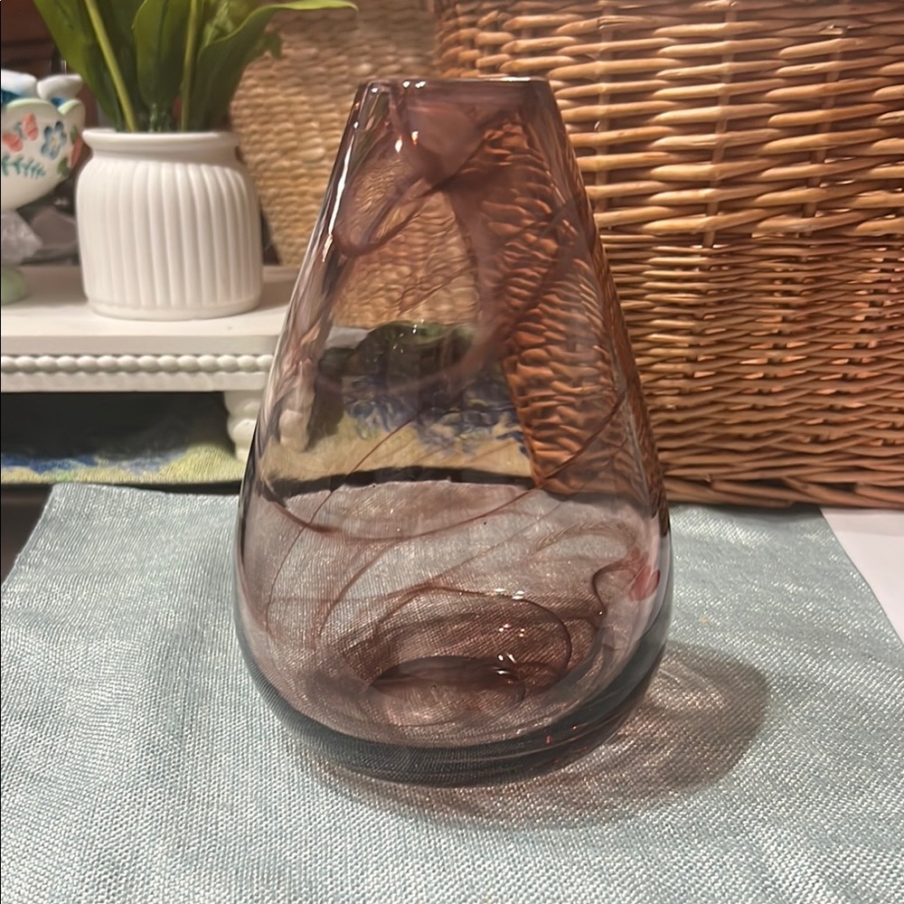 Elegant purple Glass Vase